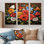«Love Blooms Of Summer Flowers I», ensemble d'impression d'art mural floral