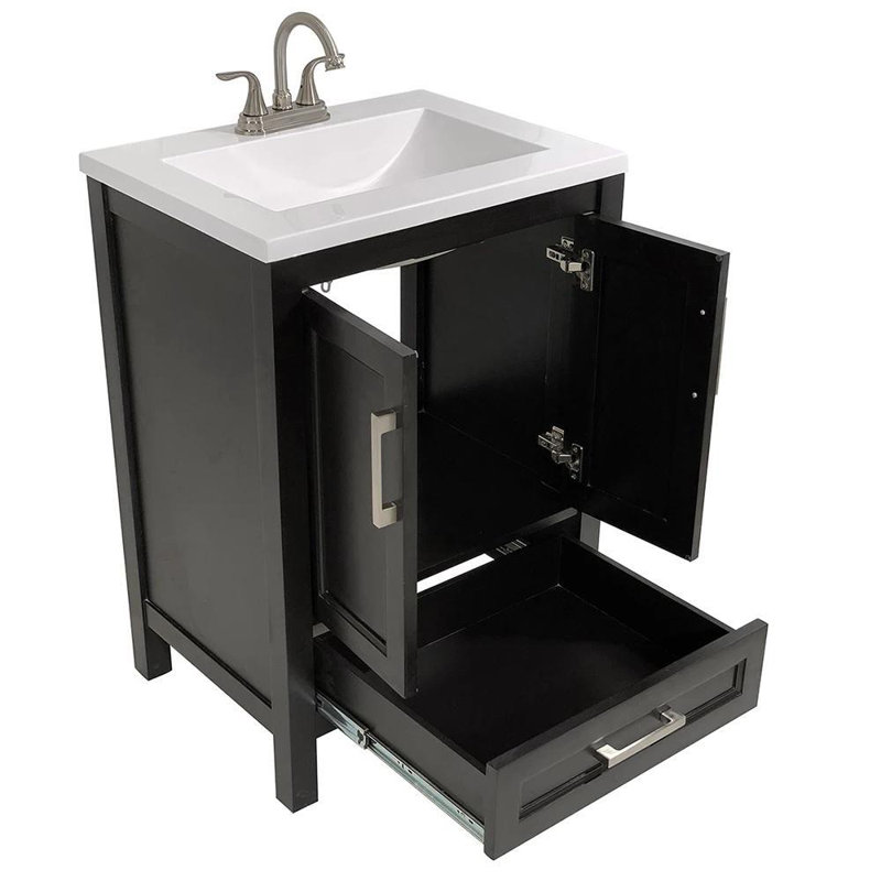 Ensemble de meuble-lavabo simple 25 po Salerno, Espresso