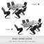 Modern Dining Table Butterfly Leaf Set with "Z" Chairs for 6-91446757-85897302