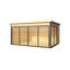 Domeo 4 - 14 x 11 Ft. Premium Log Cabin With Aluminium Sliding Doors (44mm)