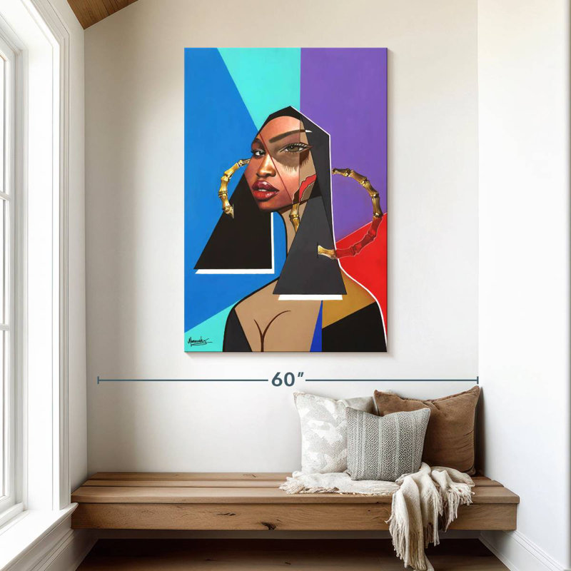 Leisha Black Mona Lisa, 48" H x 32" W