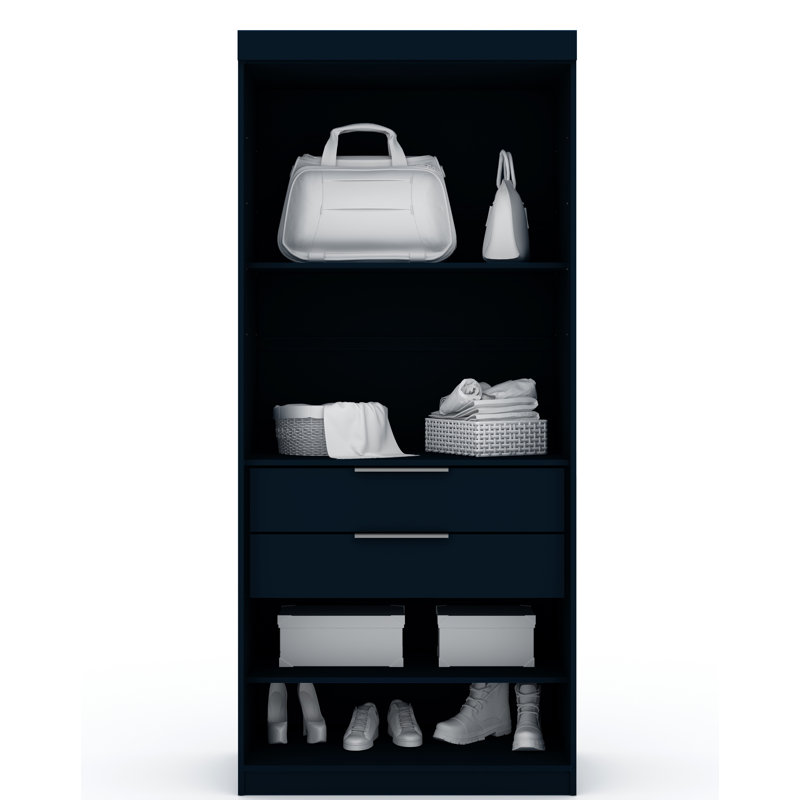 Aleece 35.98'' Closet System, Tatiana Midnight Blue