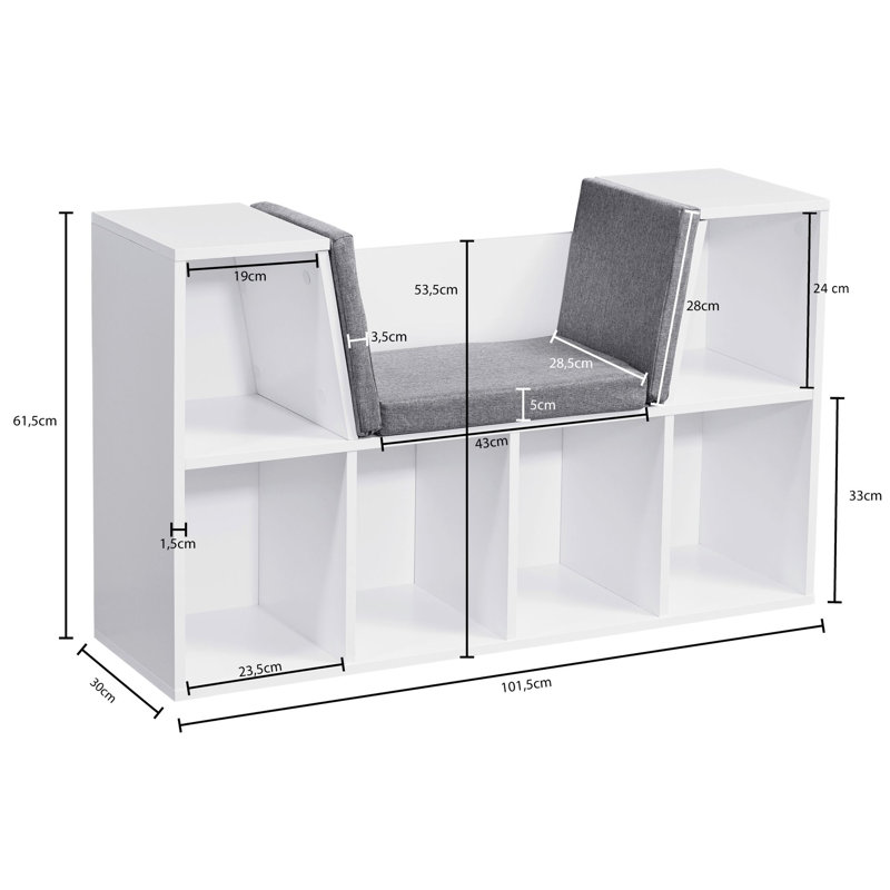 6 Pair Shoe Storage Bench