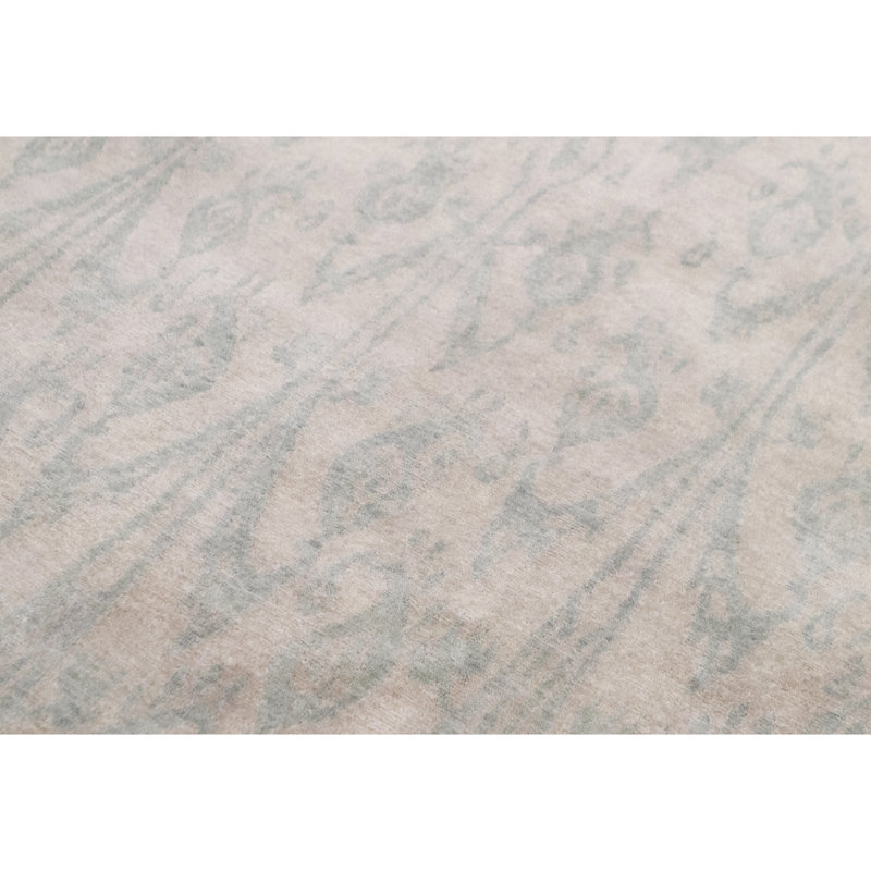 Himalayan Floral Area Rug in Light Blue/Wheat