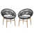 Coussin gris foncé / structure noire