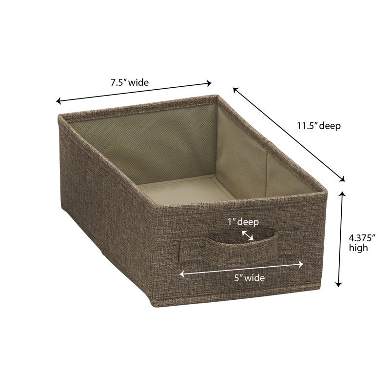 Latte Poly Linen Narrow Drawer Set, Latte