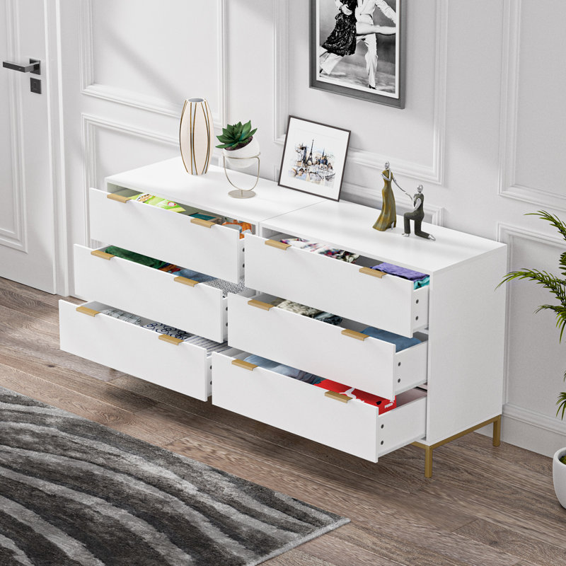 Keltyn 3 Drawer 31.5" W Dresser for Bedroom, Chest of Drawers Wood Storage Chest, White