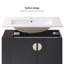 Meuble-lavabo de salle de bain avec lavabo, 2 portes et tablette de rangement ouverte-1458431583