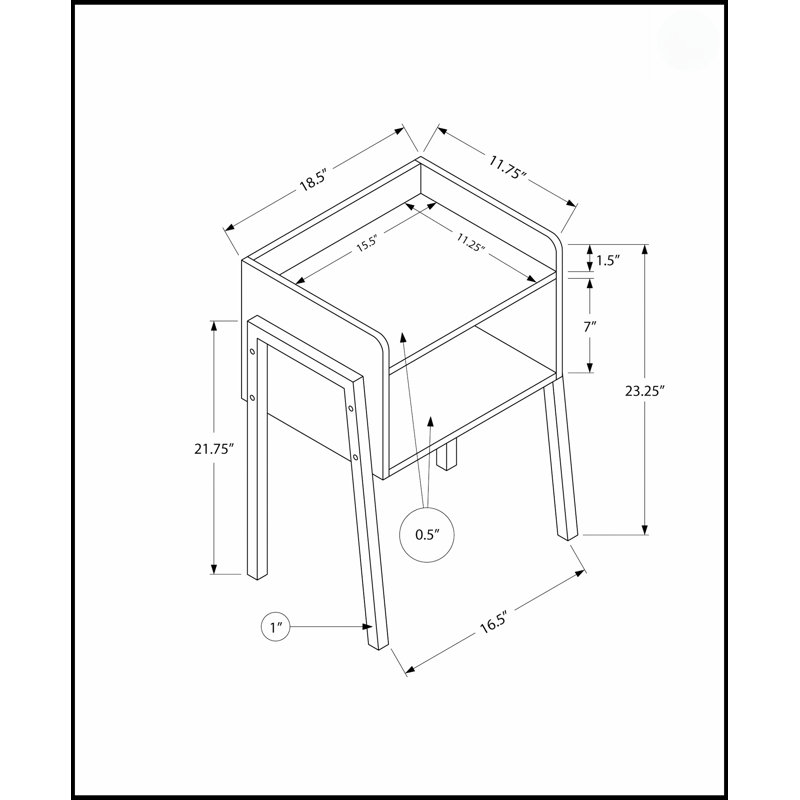 Table d'appoint moderne à 2 niveaux avec rangement, idéale pour le salon ou la chambre à coucher, finition en marbre noir, plateau de style plateau