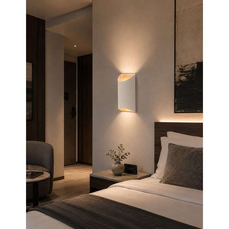 Beda Ceramic LED Wall Light, 10.75" H x 5.5" W x 4" D, Sky Blue