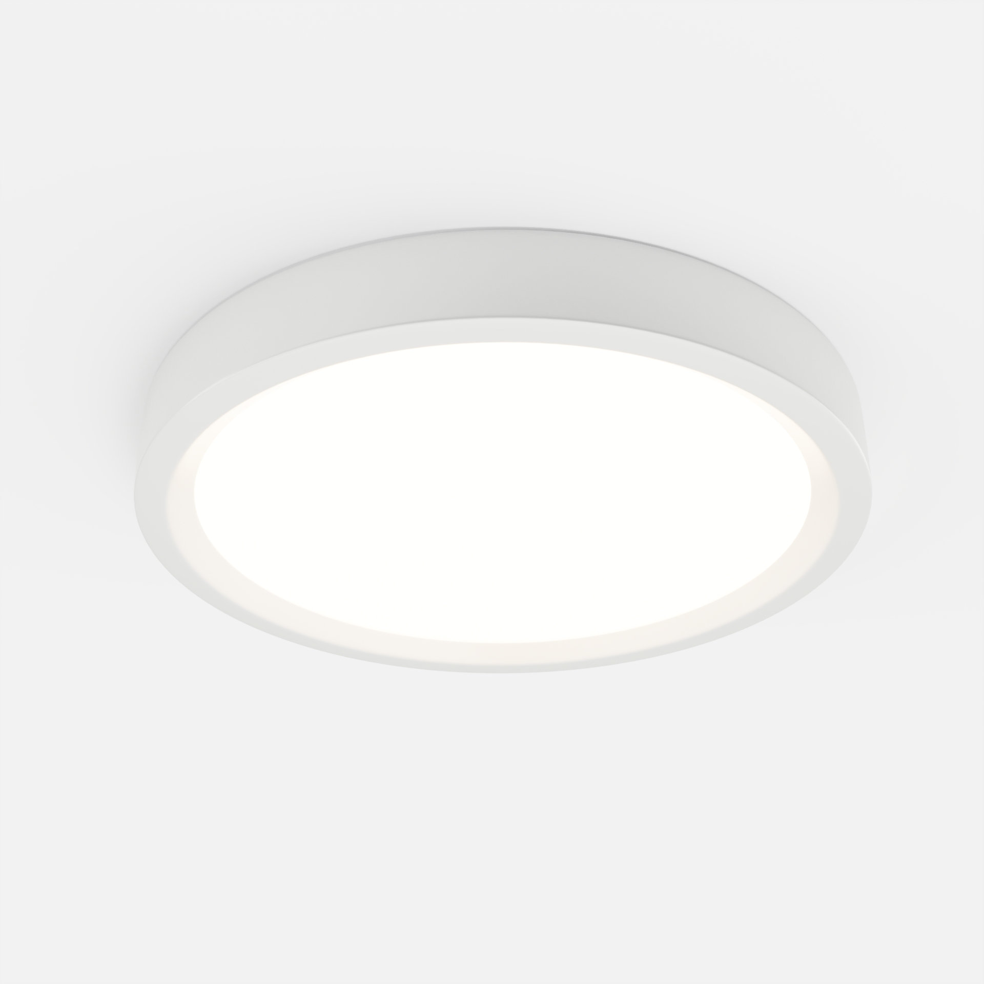 Vidalite White 7In Round Integrated LED Surface Light, Slim Flush Mount
