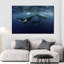 Baleines à bosse sur toile-1078703531