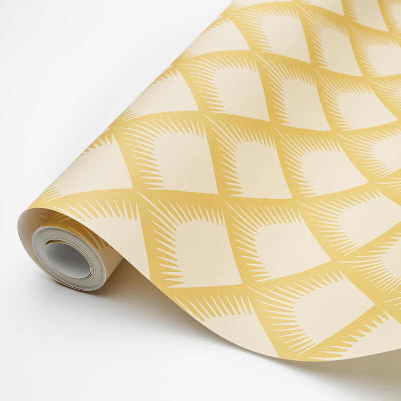 Schumacher x Neisha Crosland Maize Wallpaper, Mustard