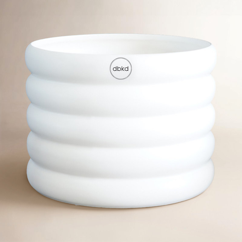 Vase de table en céramique Adalai, H 6,5 po x l 7,87 po x P 7,87 po