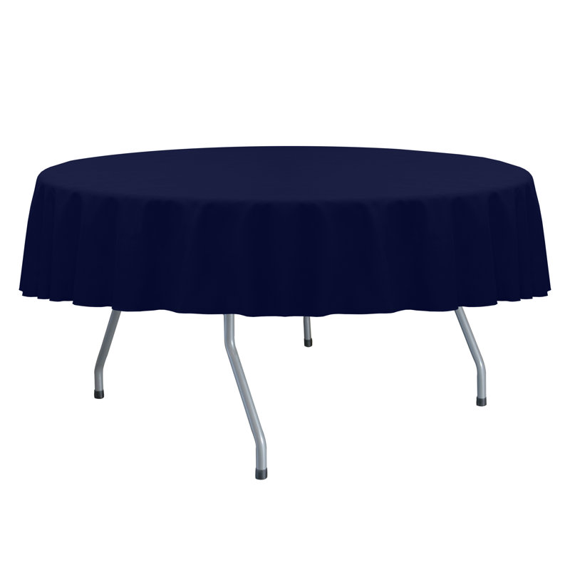 Solid Color Round Tablecloth, Deep Royal, 5
