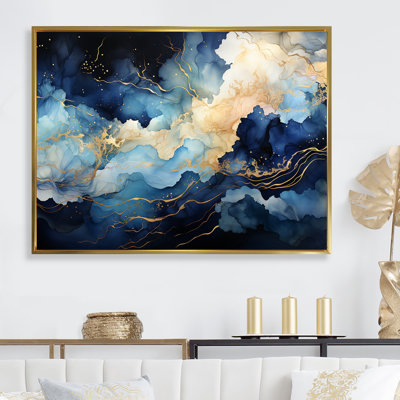«Celestial Blue and White Sky», impression sur toile