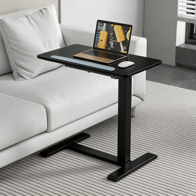 Crescio 27.5" Electric Height Adjustable Metal Base Standing Desk, Black