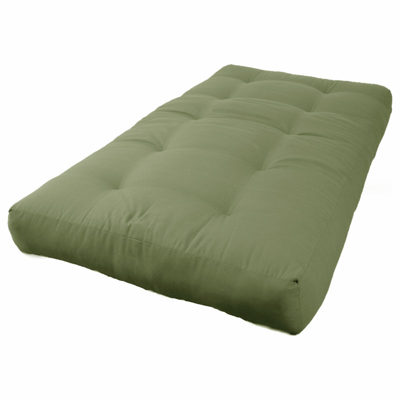 Matelas de futon en mousse à mémoire de forme Charneco Renewal, 8", Simple, Sauge