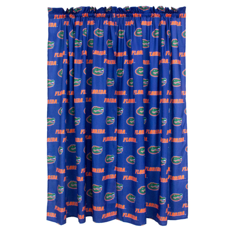 NCAA Semi Sheer Curtain Pair, 42" W x 84" L
