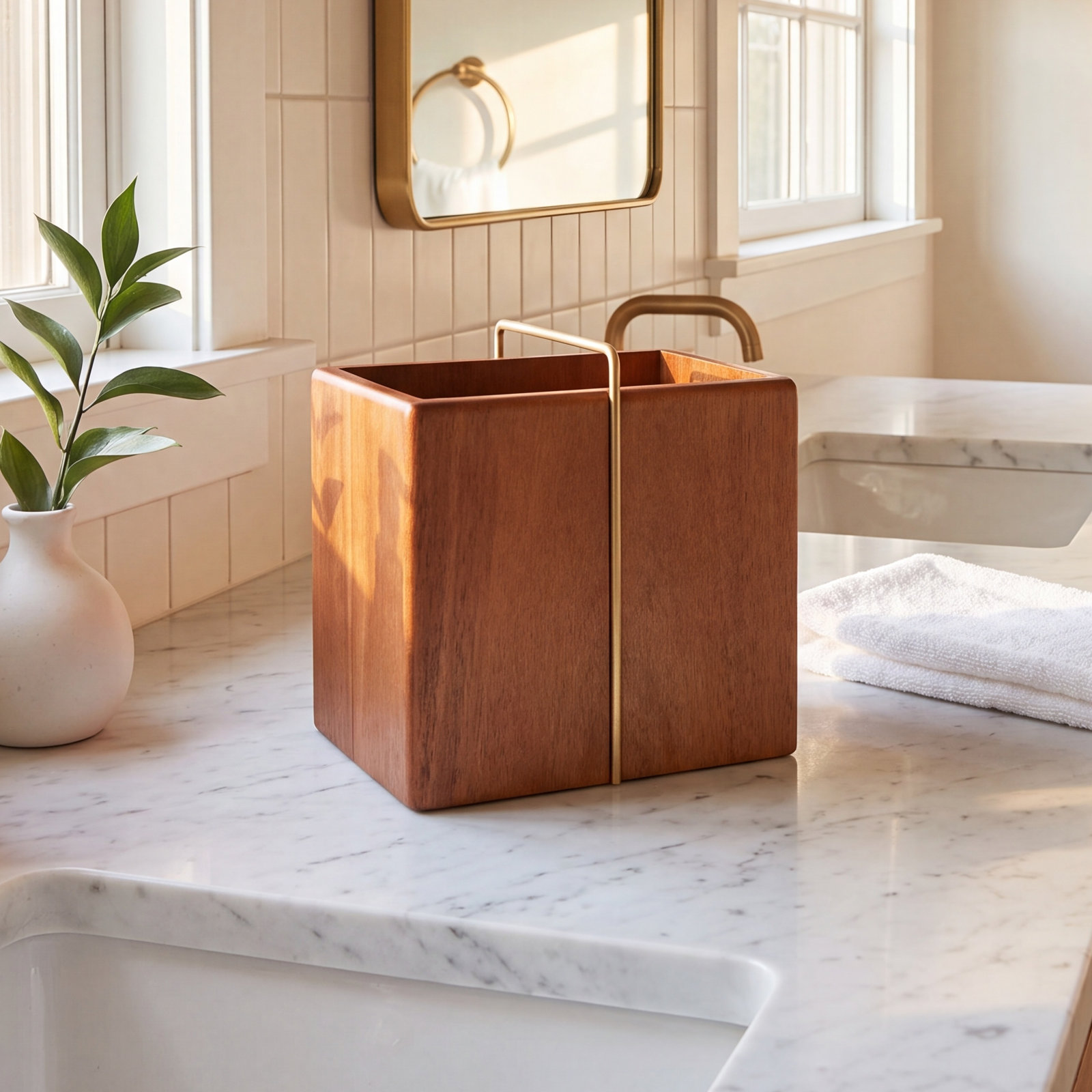 Earhart Wood Toothbrush Holder