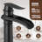 VanoFall Waterfall Vessel Matte Black Single Hole, Single Handle With Drain Assembly-97742741