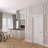 24 in. x 84 in.Right-Handed Solid Core White Primed Composite Single Prehung Interior Door Matte Black Hinges-122017503-122017509
