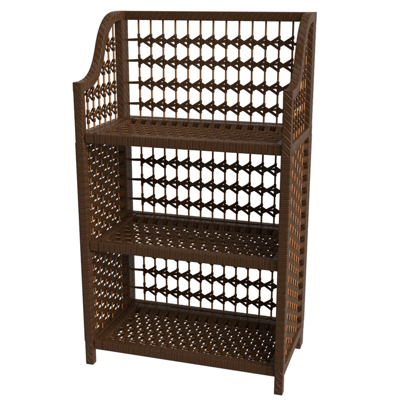 Johns Natural Fiber Shelves, Mocha, (3 Shelves) 34" H x 19.75" W x 10.25" D