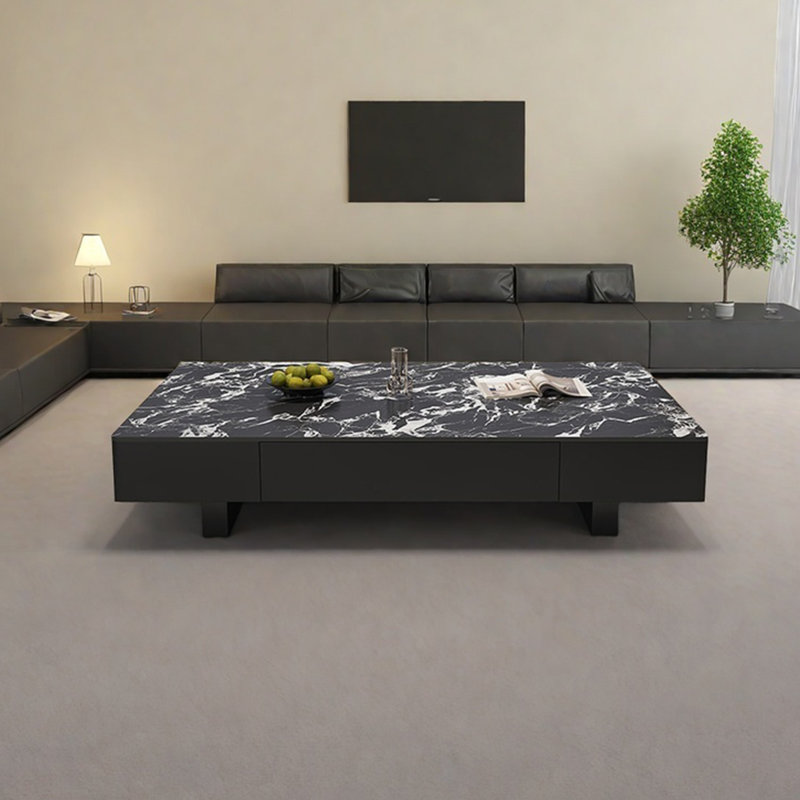 Table basse rectangulaire simple, H 13,8 po x L 51,2 po x l 27,6 po