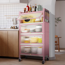 Storage Cabinet Pink 60x35x49 cm Steel