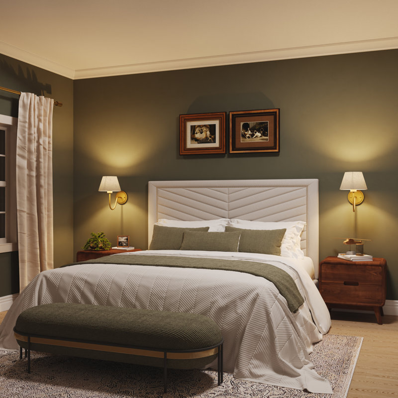 Quantarius 1-Light Steel Dimmable Armed Sconce Table Lamp