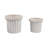 Stoneware Planter Set With Sculpted Rim And Vertical Ridged Texture, Decorative Fluted Detailing And Glossed Ceramic Body For Display And Accent Decor, Set Of 2