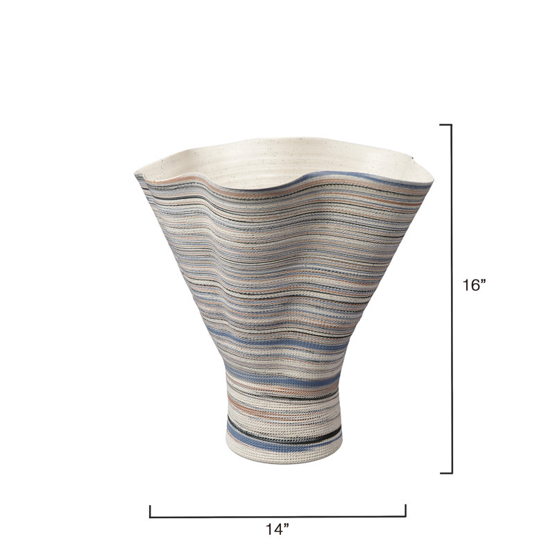 Splayed Handcrafted Ceramic Table Vase