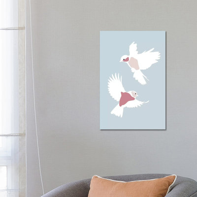 Birds Rectangle by Blek Prints - Wrapped Canvas Painting