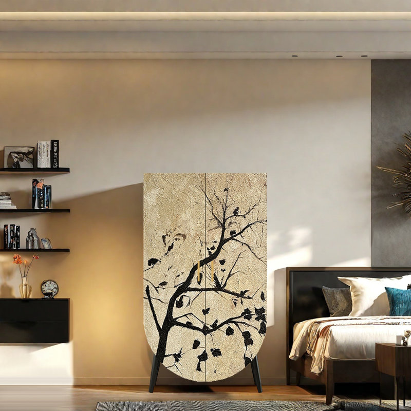Multi-functional bedroom simple art wardrobe