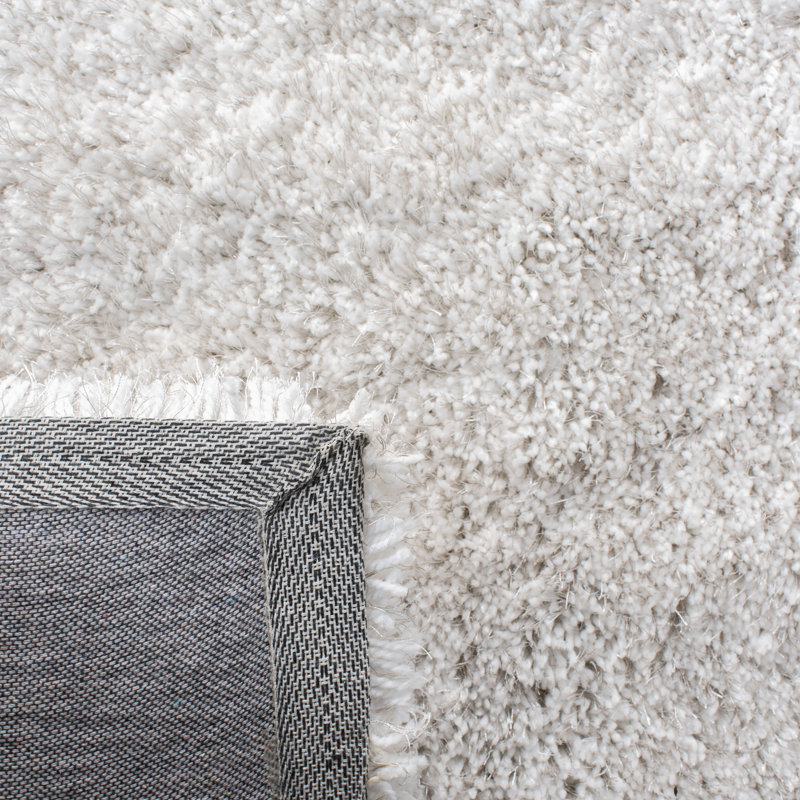 Tapis de zone ivoire/gris clair touffeté à la main Winnett, Rectangle 5 pi x 7 pi