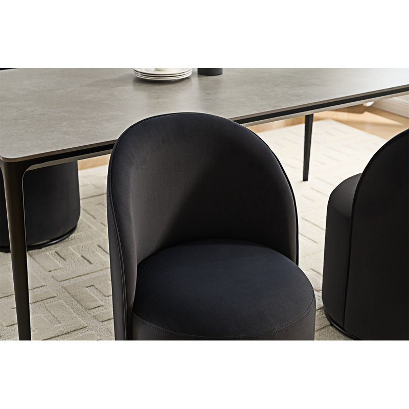 Chaise d'appoint rembourrée, Gris foncé