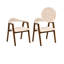 46cm H Polyester Upholstered Full Back Armchair in Beige-1343674275