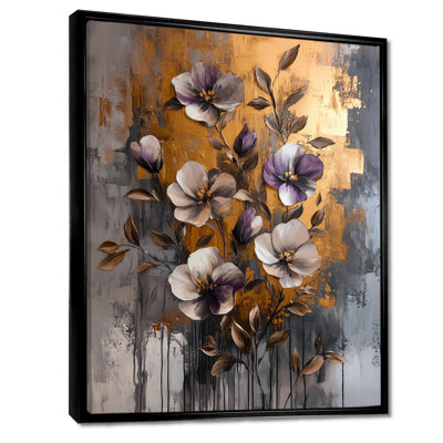 Monu Golden Pansies Copper Serenade II - Pansies, art mural