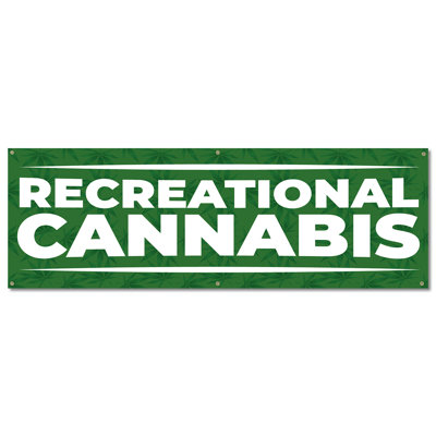 Recreational Cannabis 24" X 72" Banner