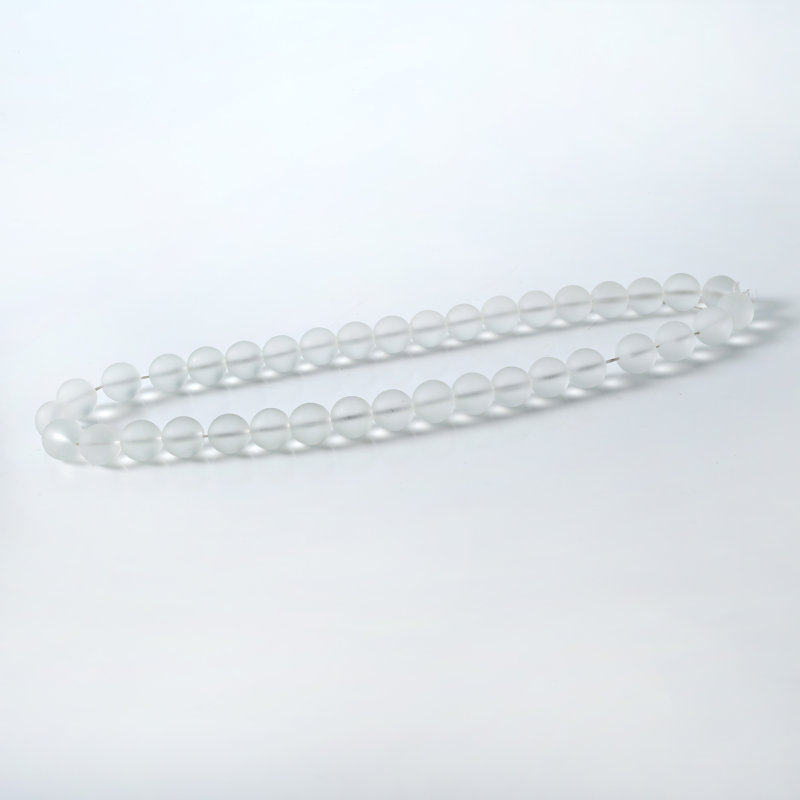 Approx. 21" Long Frosted Glass Beads