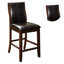 2 chaises de salle à manger à hauteur de comptoir en cerisier brun 2 pièces avec siège et repose-pieds, 2