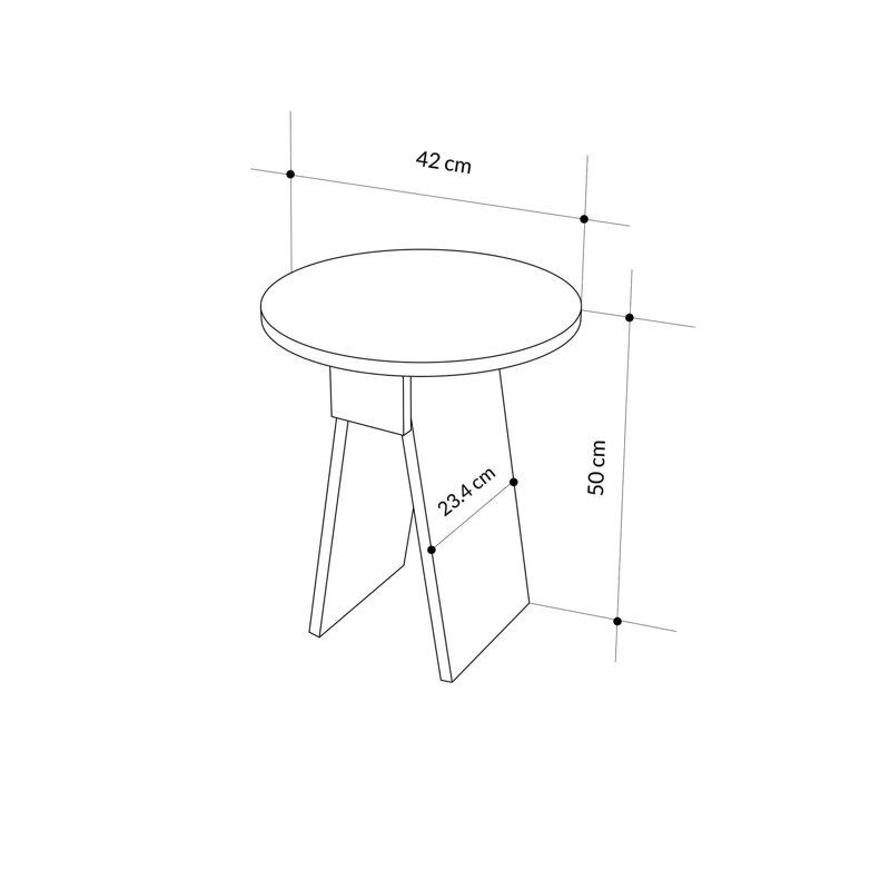 Table d'appoint, Blanc