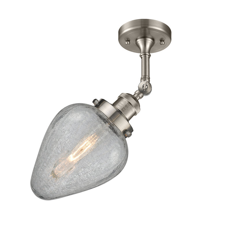Applique articulée à 1 lumière à intensité variable Shauna, Nickel satiné brossé