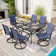 Sutiya Rectangular 6 - Person 60'' L Outdoor Dining Set with Swivel Chairs