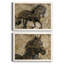 Midnight Stallion - ensemble de 2 peintures sur toile encadrées-1580004104-1580004107