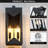15.35" 2-light Black Outdoor Wall Lantern with Clear Glass