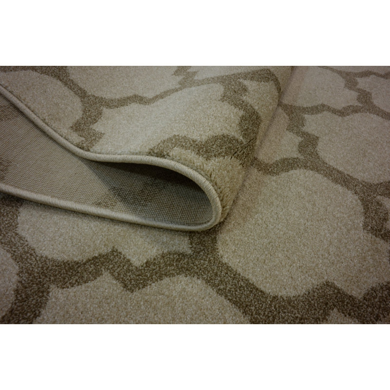Tapis beige / brun clair Molly Geomertric, Rectangle 7 pi 10 po x 10 pi