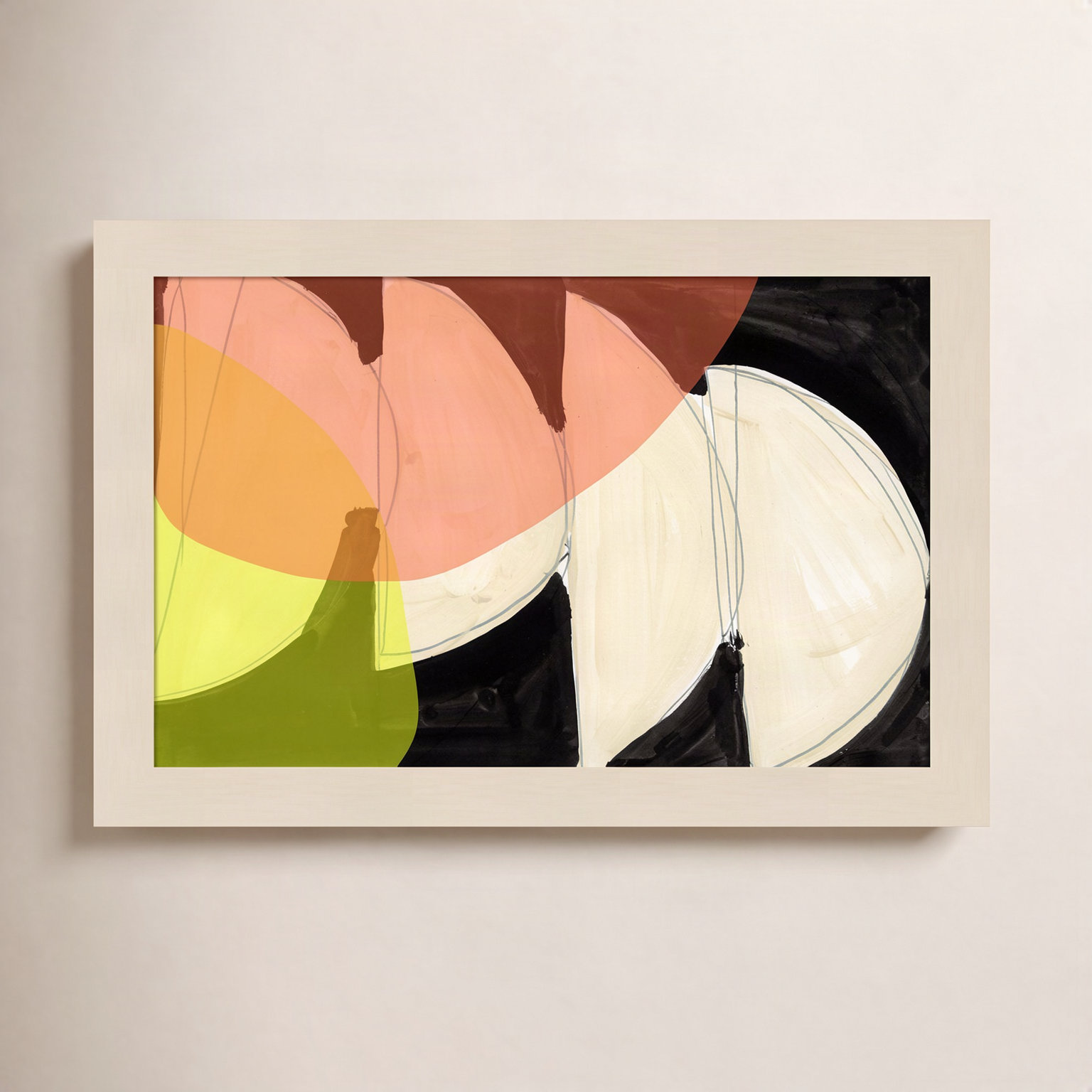 Gilpin "Four Semi Moons I" Print, Brown, 9" H x 13" W