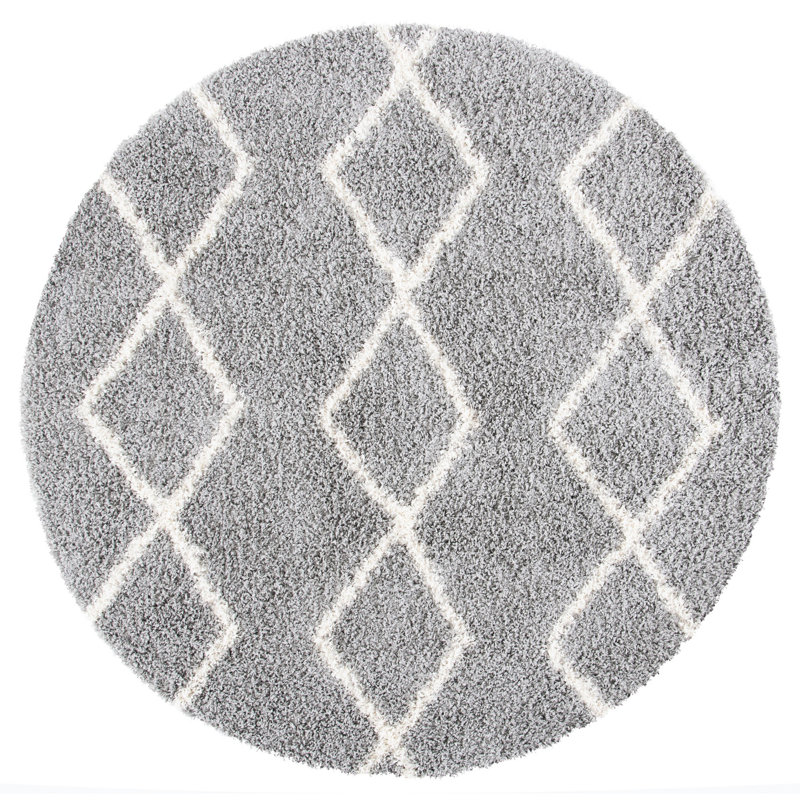 Venus Shag 500 Performance Geometric Rug, Round 6'7"