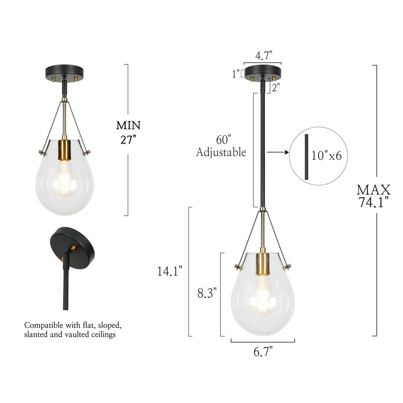 Luminaire suspendu bol 1 lumière